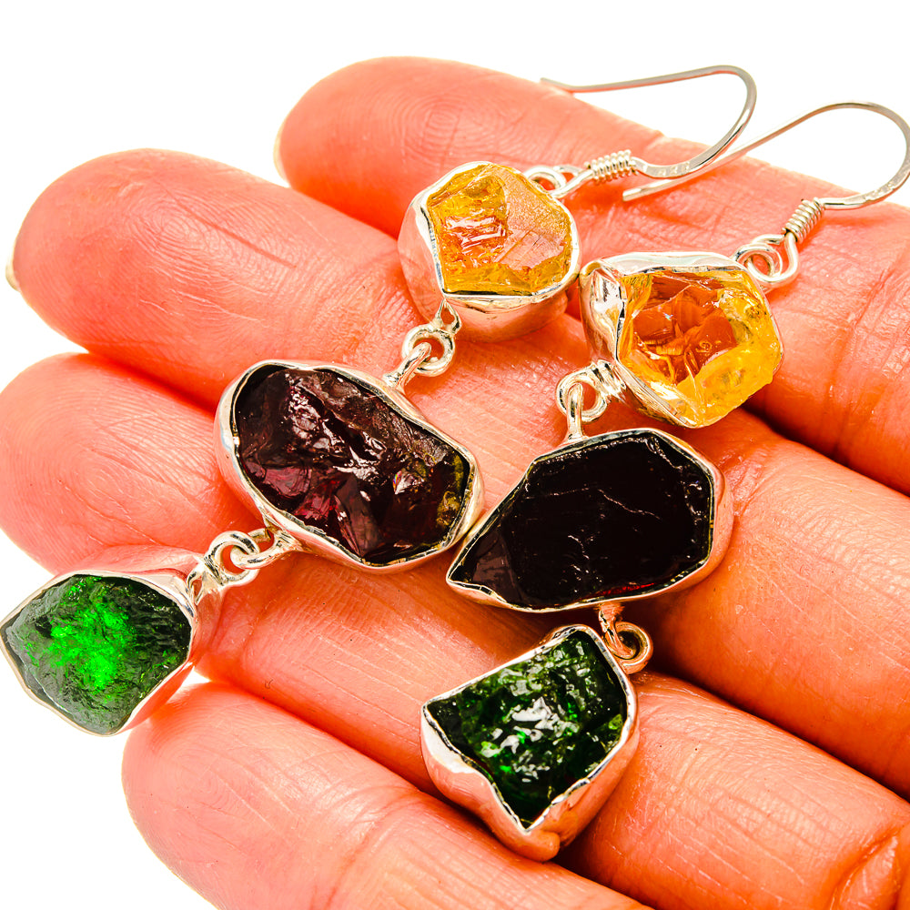 Garnet Earrings handcrafted by Anasilvercos - EARR425735