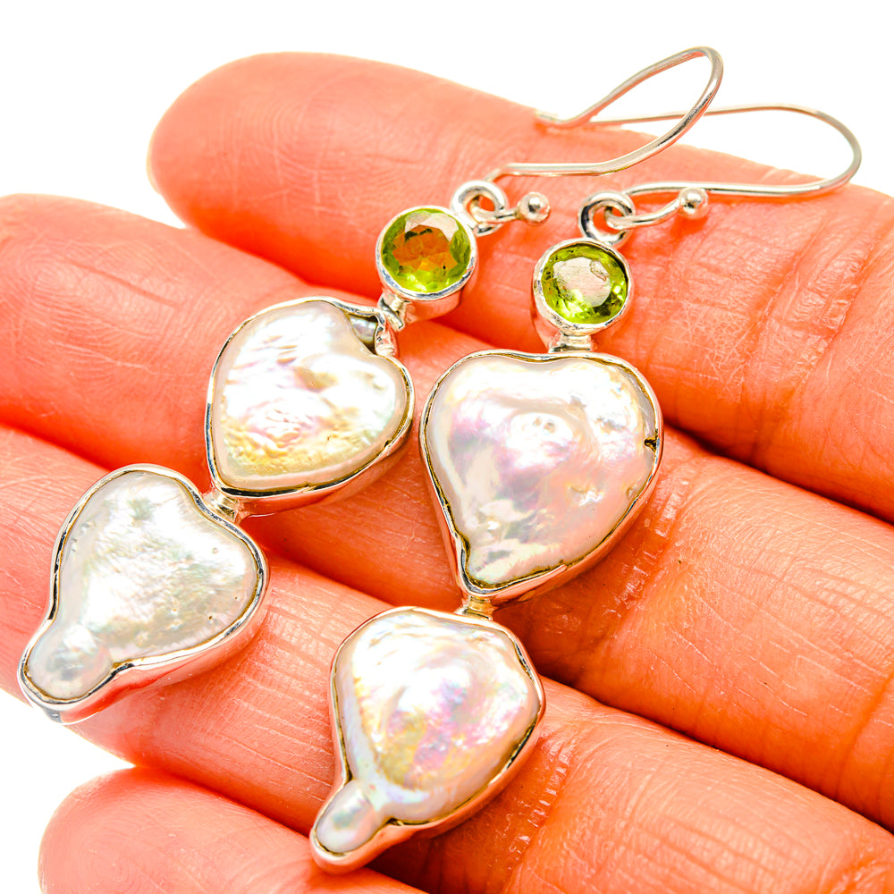 Mother Of Pearl Earrings handcrafted by Anasilvercos - EARR425768