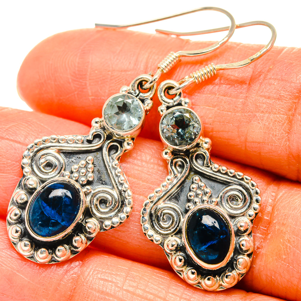 Blue Tourmaline Earrings handcrafted by Anasilvercos - EARR425769