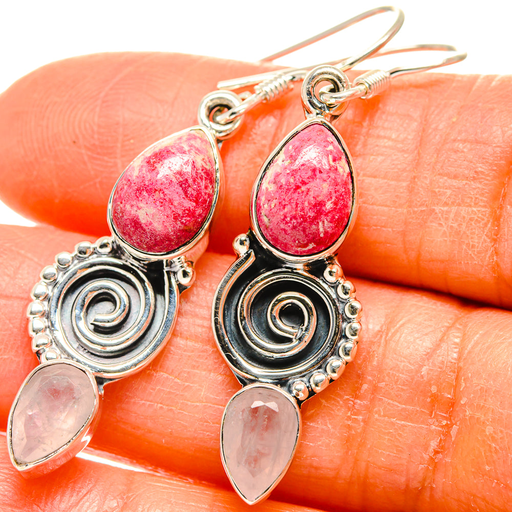 Thulite Earrings handcrafted by Anasilvercos - EARR425774