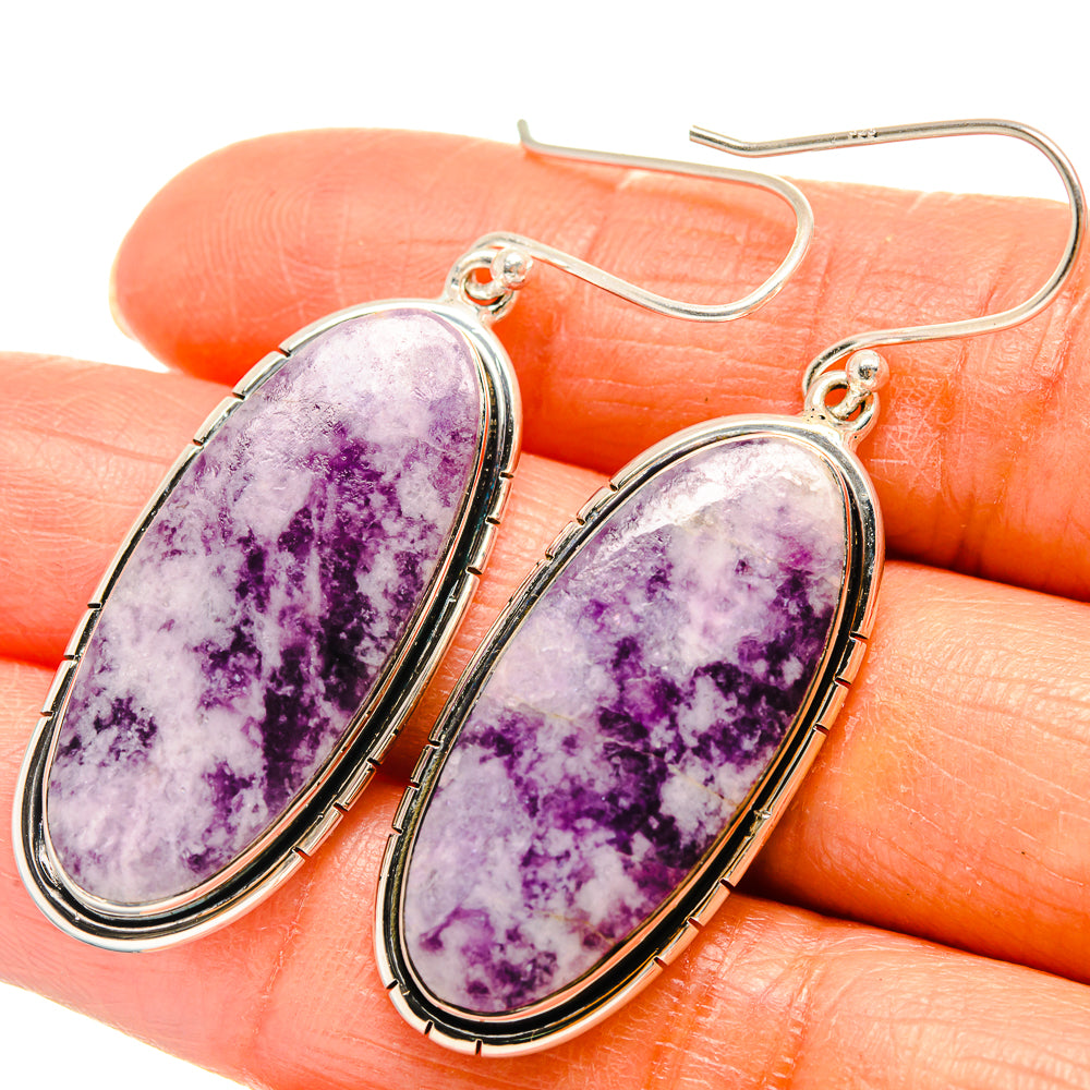 Charoite Earrings handcrafted by Anasilvercos - EARR425778