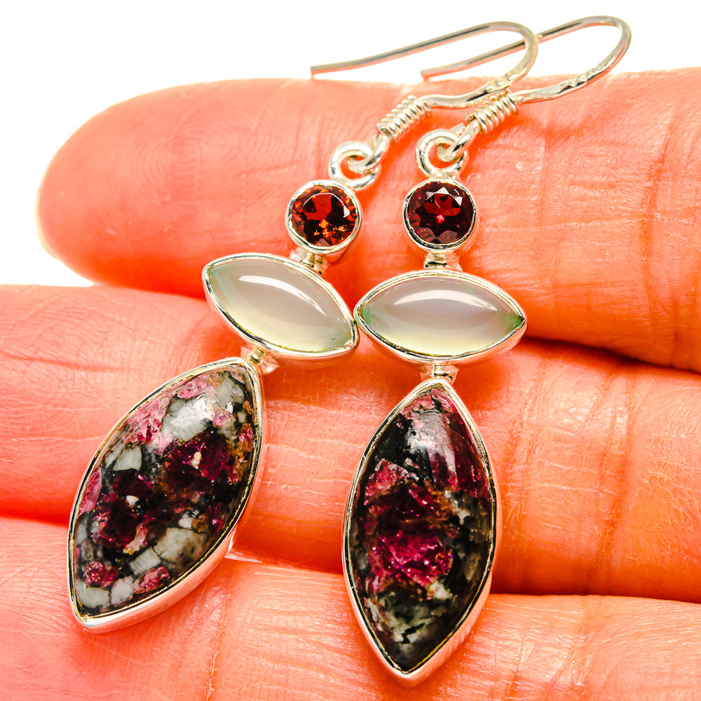 Russian Eudialyte Earrings handcrafted by Anasilvercos - EARR425787