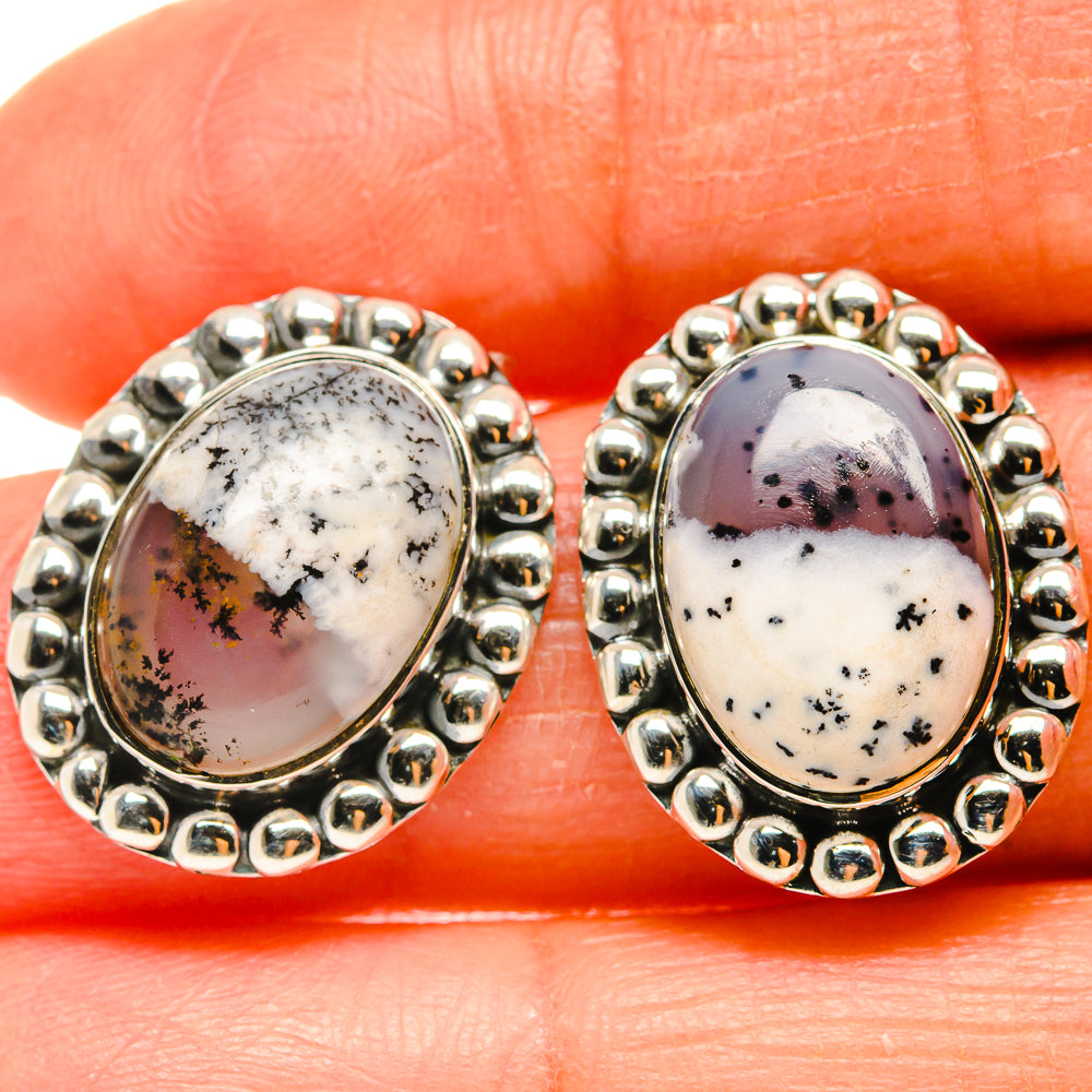 Dendritic Opal Earrings handcrafted by Anasilvercos - EARR425791