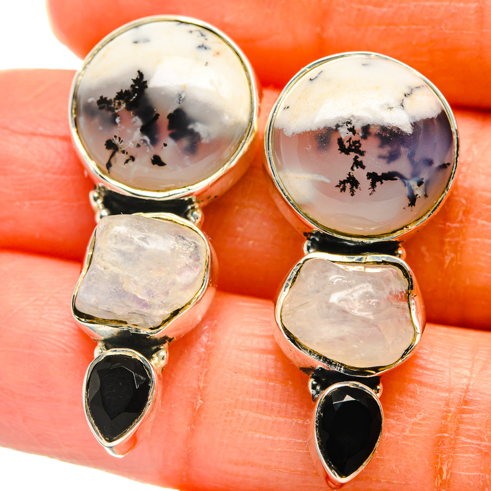 Dendritic Opal Earrings handcrafted by Anasilvercos - EARR425801