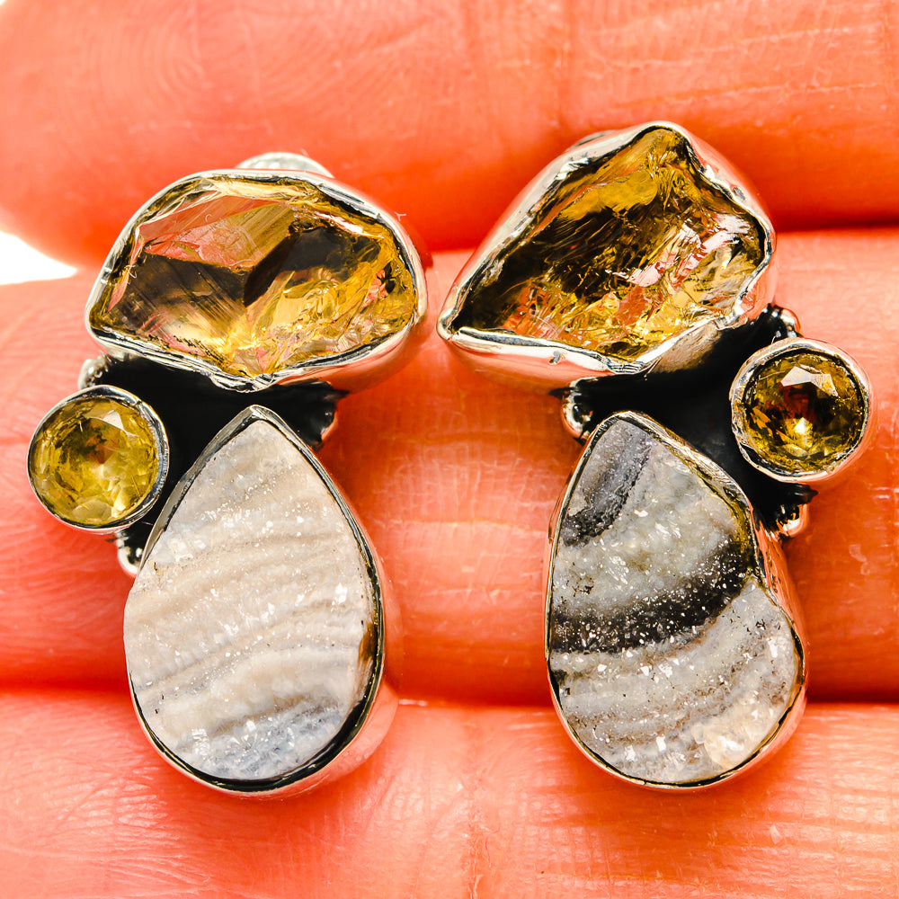 Desert Druzy Earrings handcrafted by Anasilvercos - EARR425802
