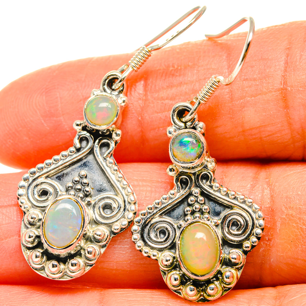 Ethiopian Opal Earrings handcrafted by Anasilvercos - EARR425806