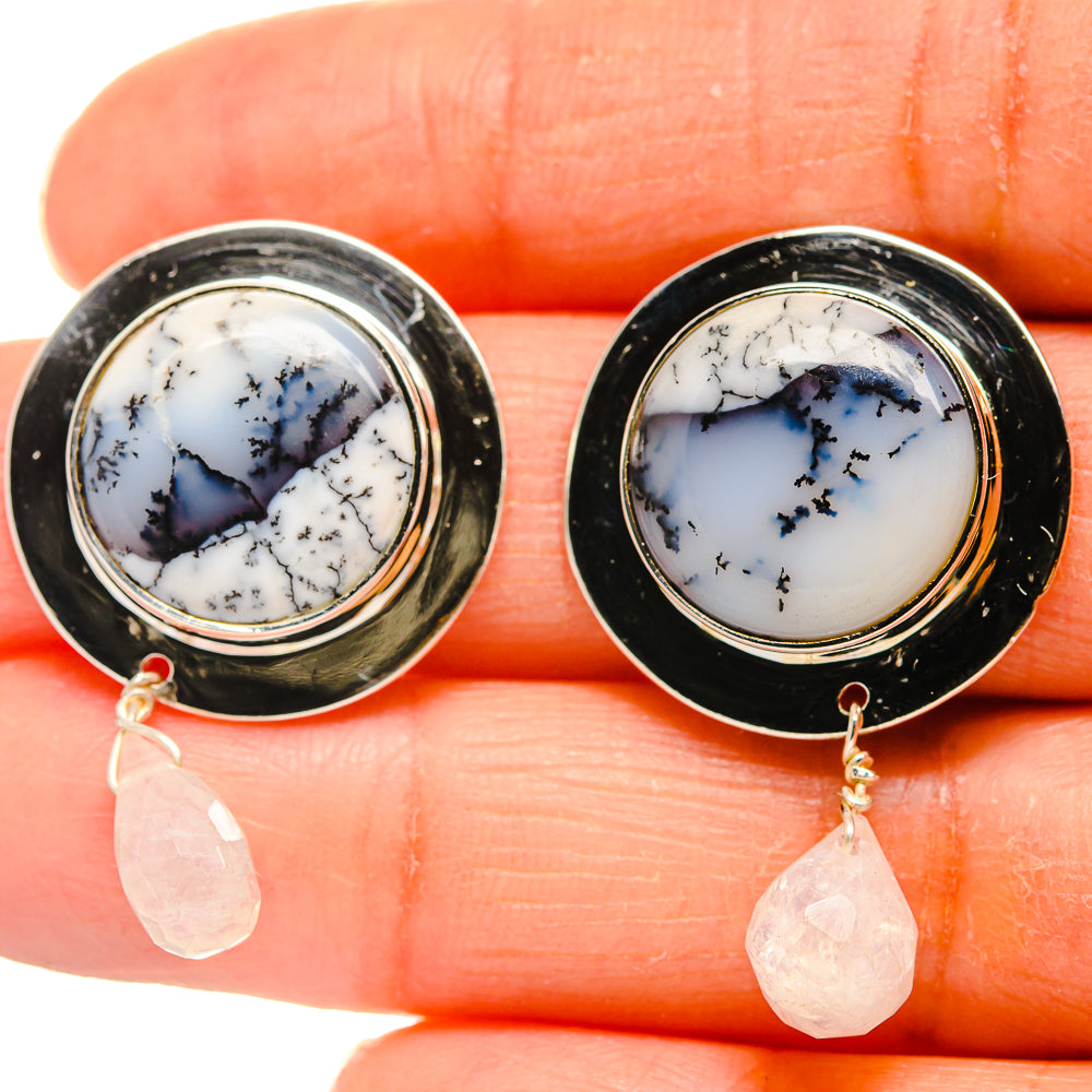 Dendritic Opal Earrings handcrafted by Anasilvercos - EARR425811
