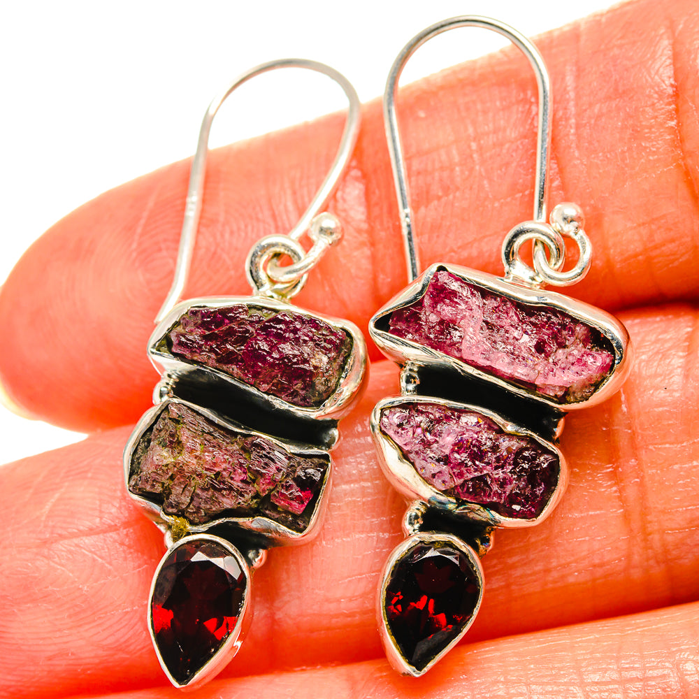 Pink Tourmaline Earrings handcrafted by Anasilvercos - EARR425836