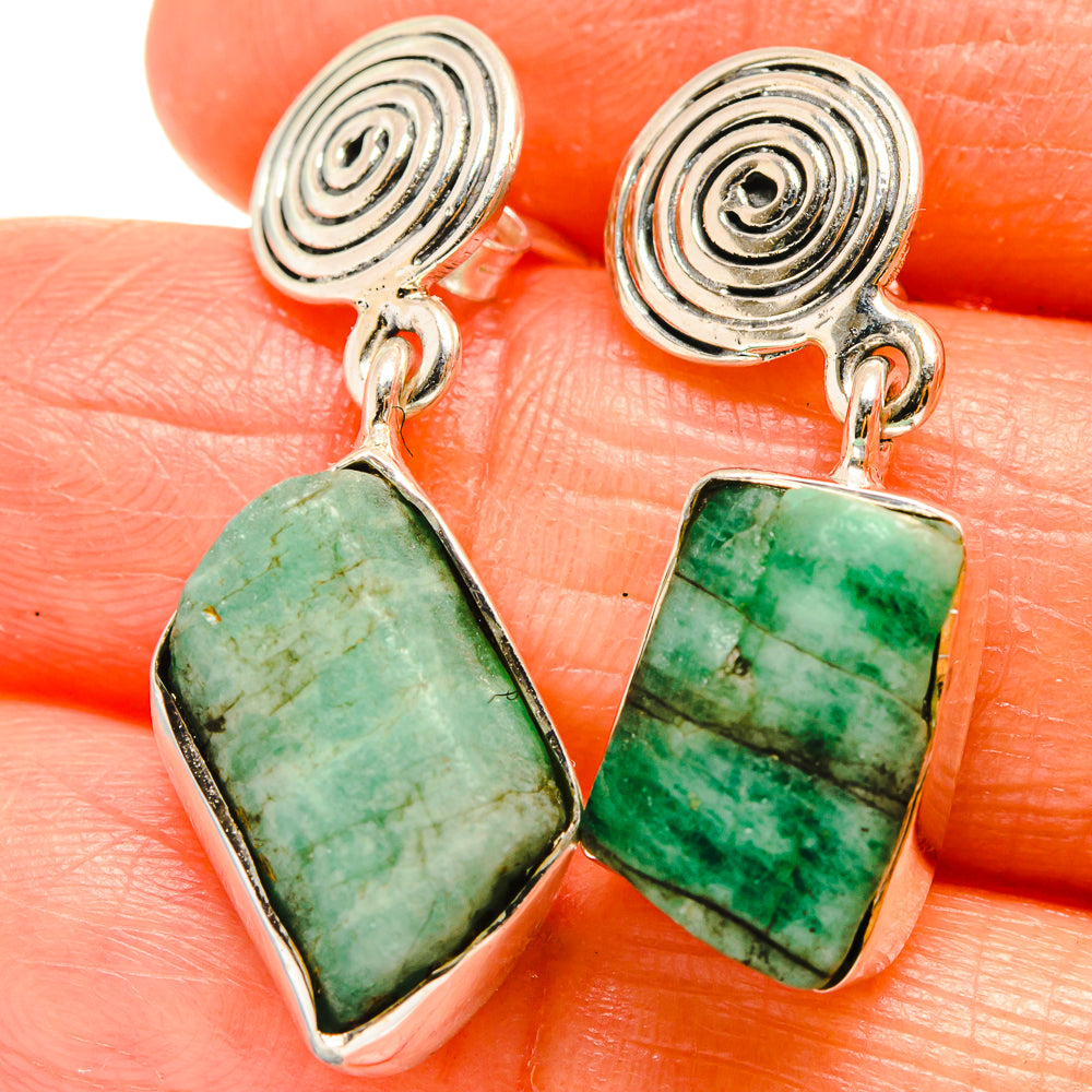 Chrysoprase Earrings handcrafted by Anasilvercos - EARR425861