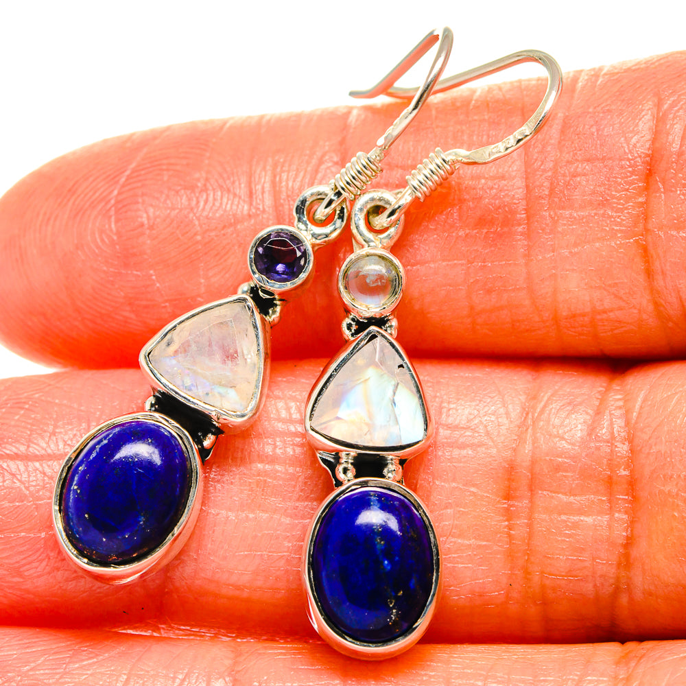 Lapis Lazuli Earrings handcrafted by Anasilvercos - EARR425886
