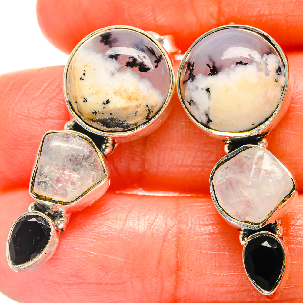 Dendritic Opal Earrings handcrafted by Anasilvercos - EARR425890