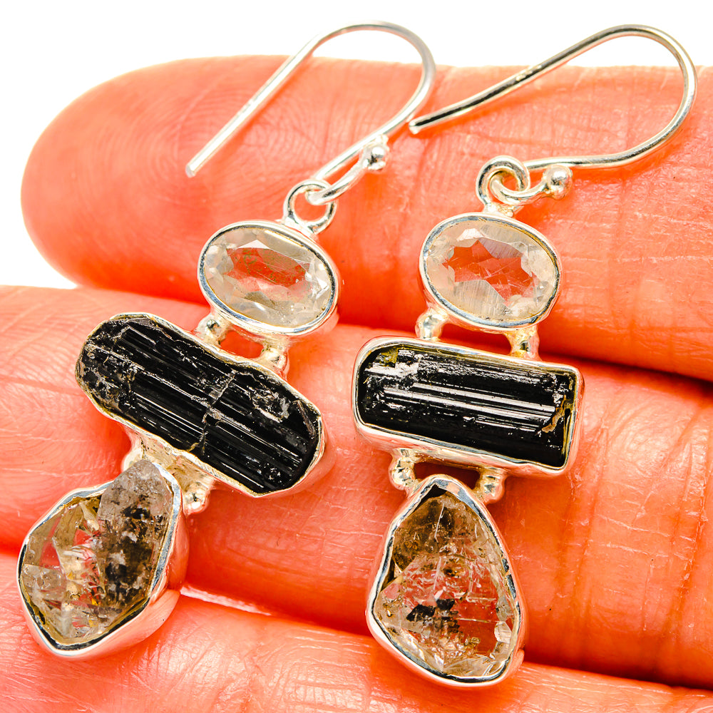 Herkimer Diamond Earrings handcrafted by Anasilvercos - EARR425901
