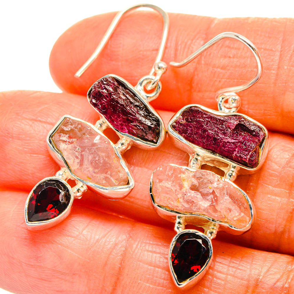Rose Quartz Earrings handcrafted by Anasilvercos - EARR425926