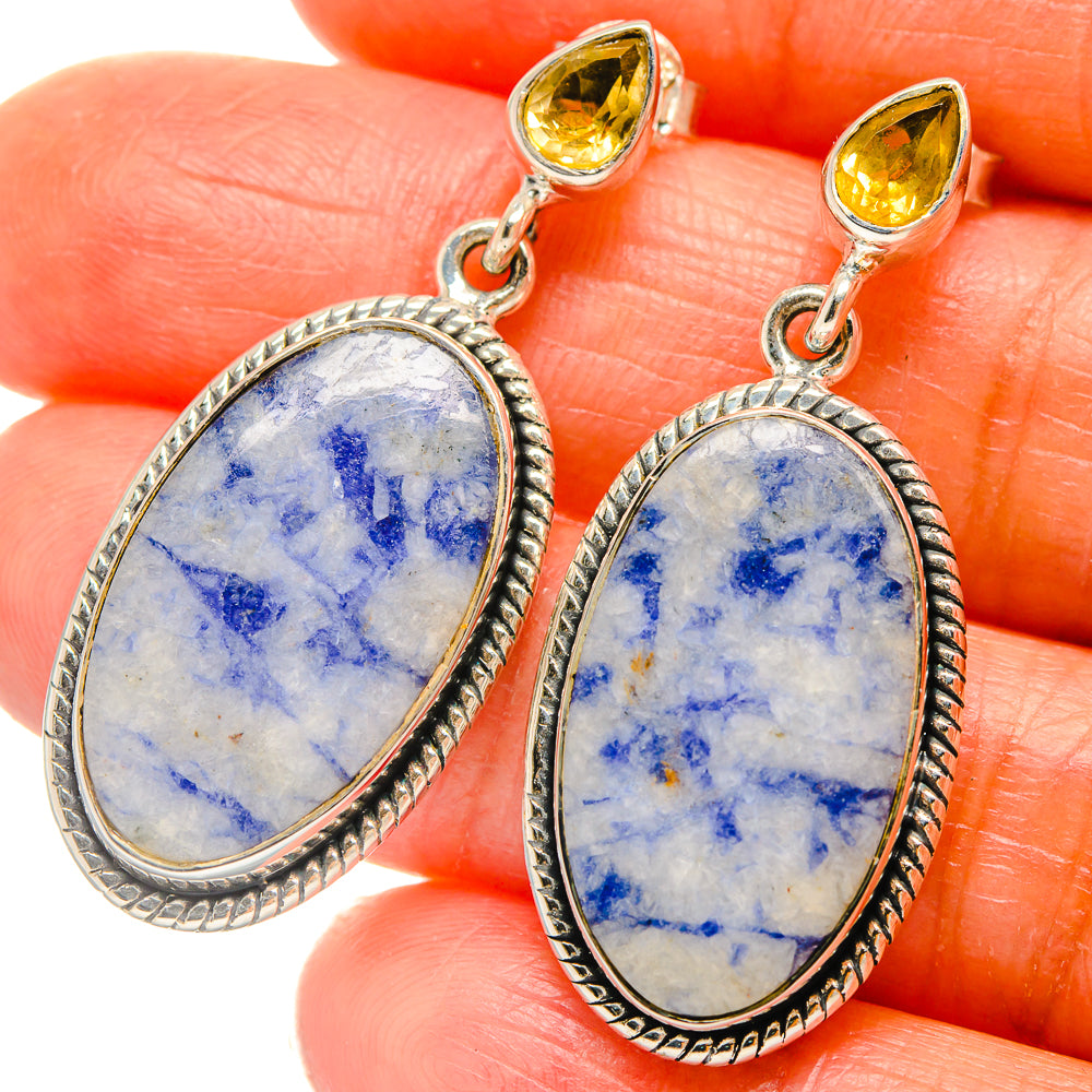 Sodalite Earrings handcrafted by Anasilvercos - EARR425927