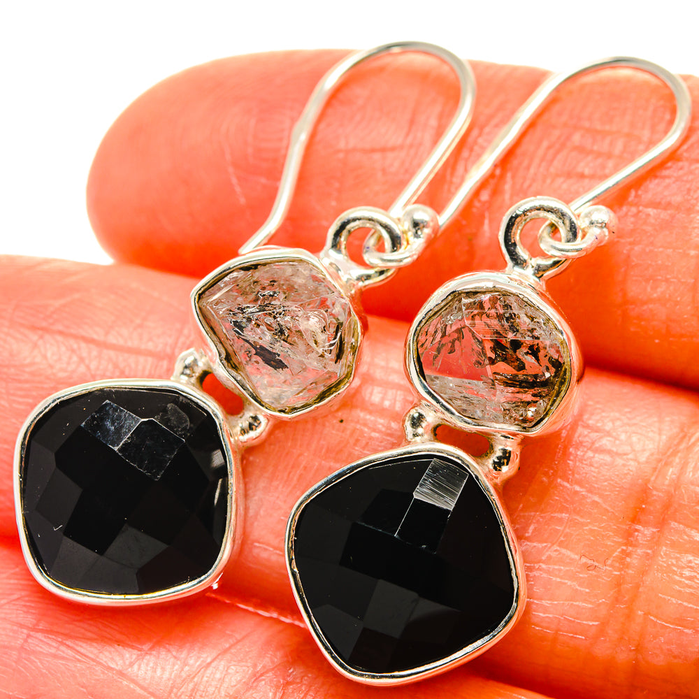 Black Onyx Earrings handcrafted by Anasilvercos - EARR425947
