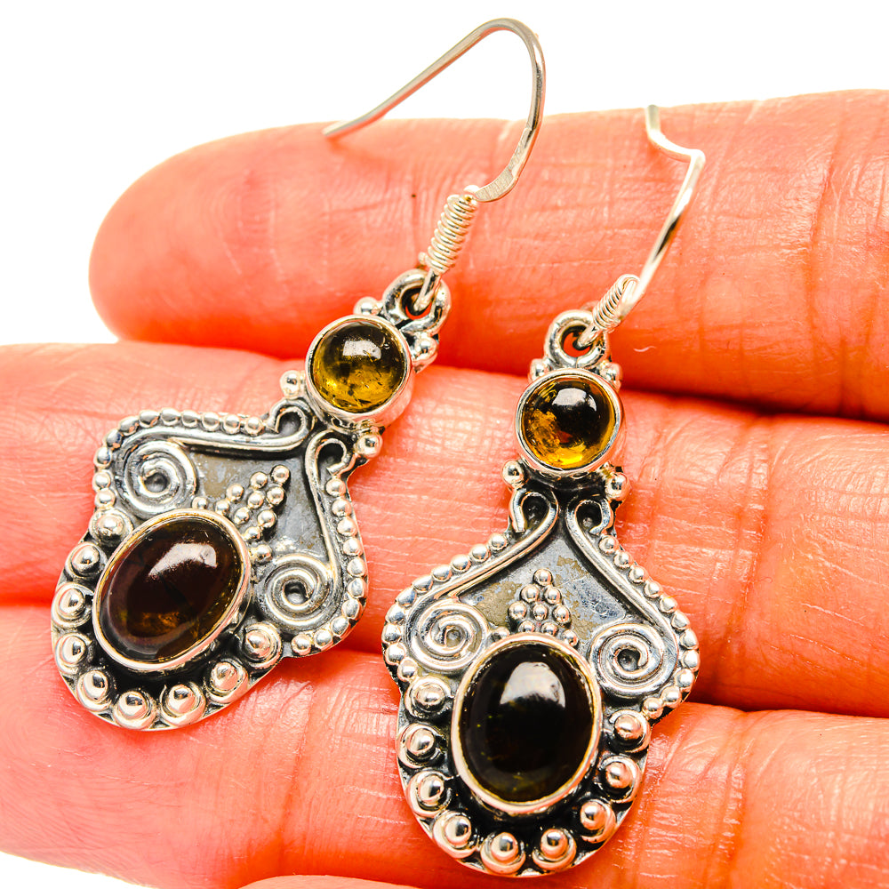 Green Tourmaline Earrings handcrafted by Anasilvercos - EARR425955