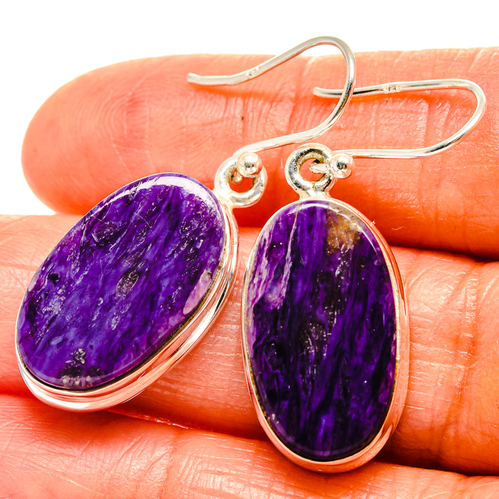 Charoite Earrings handcrafted by Anasilvercos - EARR425956