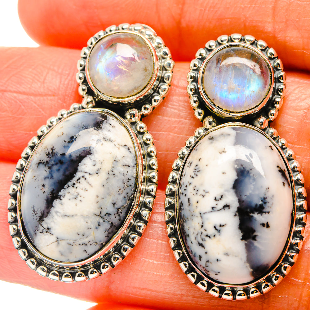 Dendritic Opal Earrings handcrafted by Anasilvercos - EARR425965