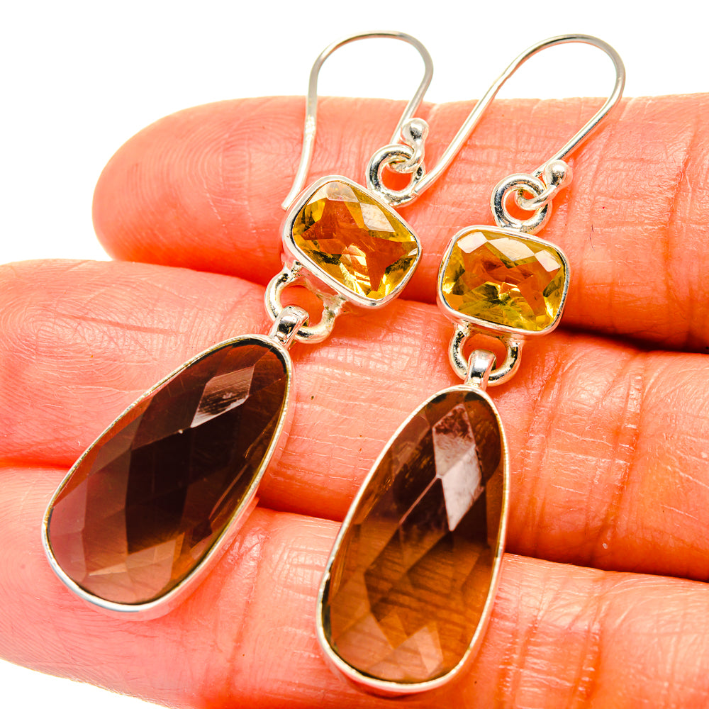 Smoky Quartz Earrings handcrafted by Anasilvercos - EARR425980