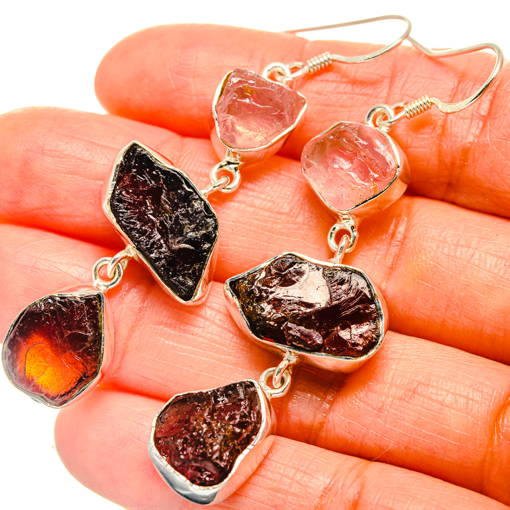 Garnet Earrings handcrafted by Anasilvercos - EARR425985