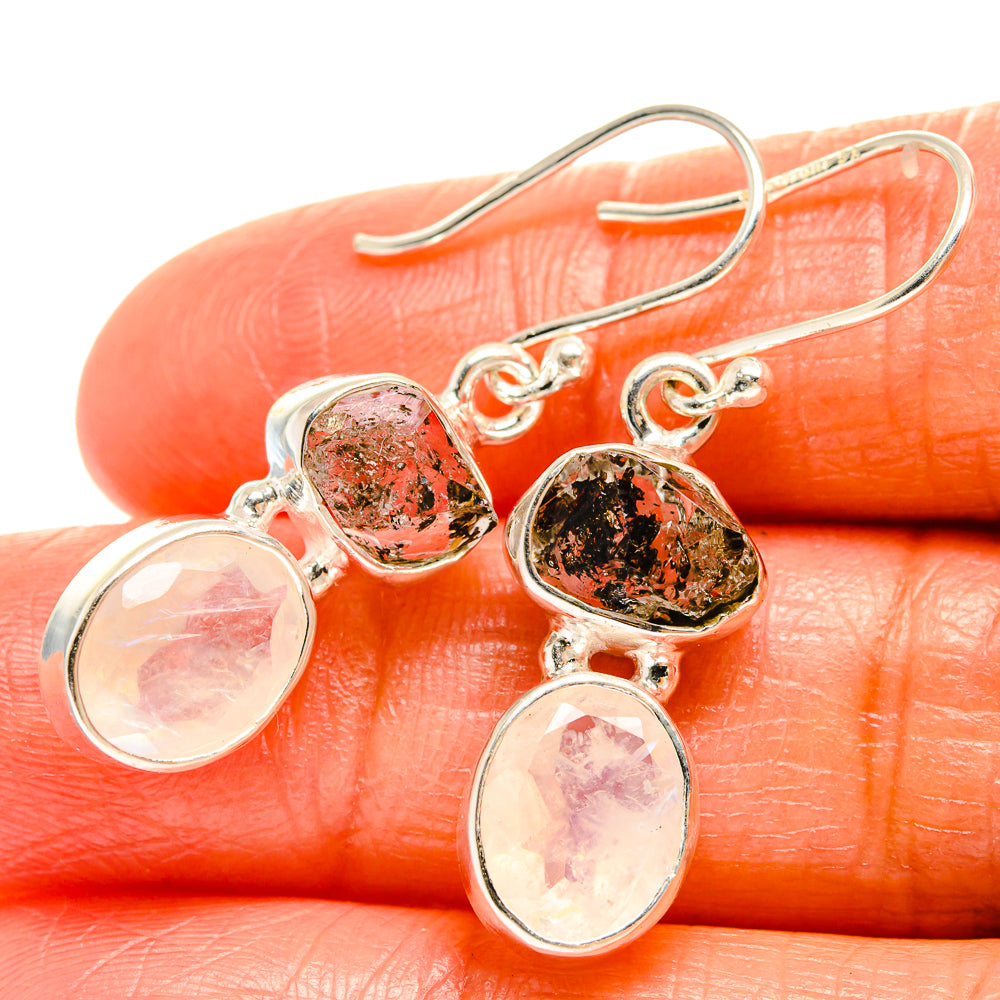 Rainbow Moonstone Earrings handcrafted by Anasilvercos - EARR425990
