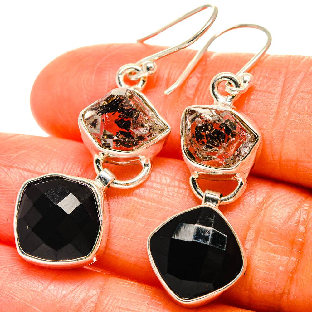 Black Onyx Earrings handcrafted by Anasilvercos - EARR426010
