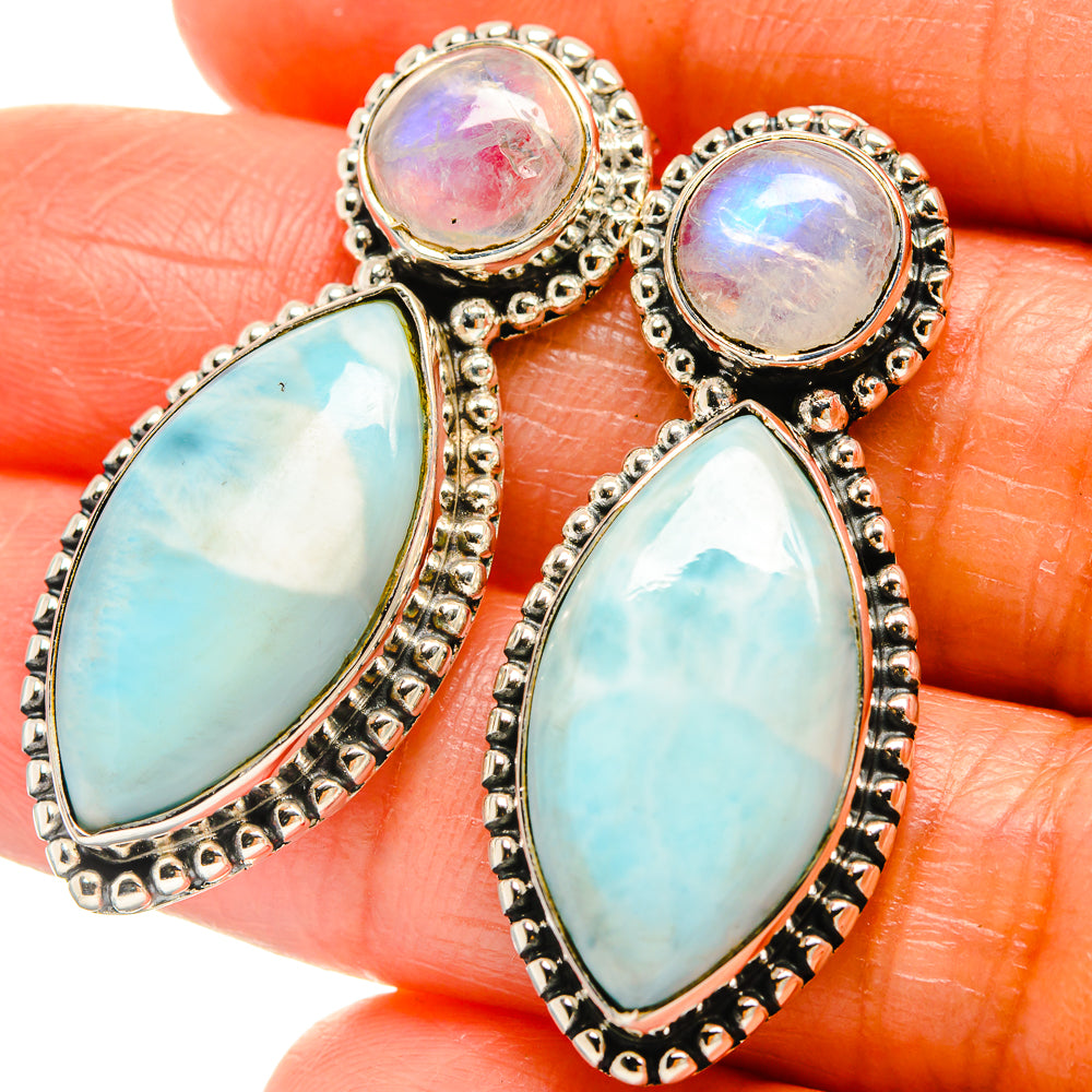 Larimar Earrings handcrafted by Anasilvercos - EARR426012