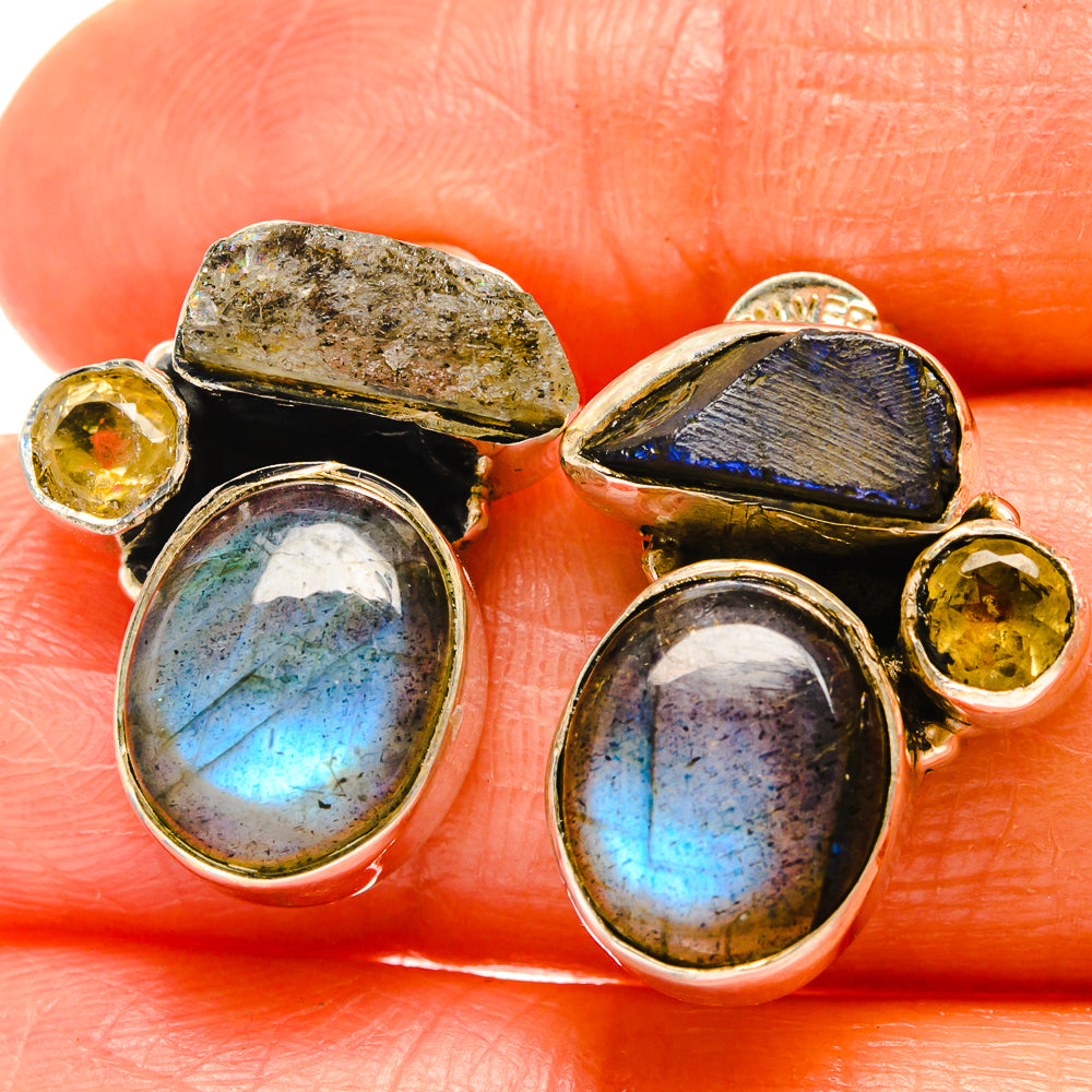 Labradorite Earrings handcrafted by Anasilvercos - EARR426016