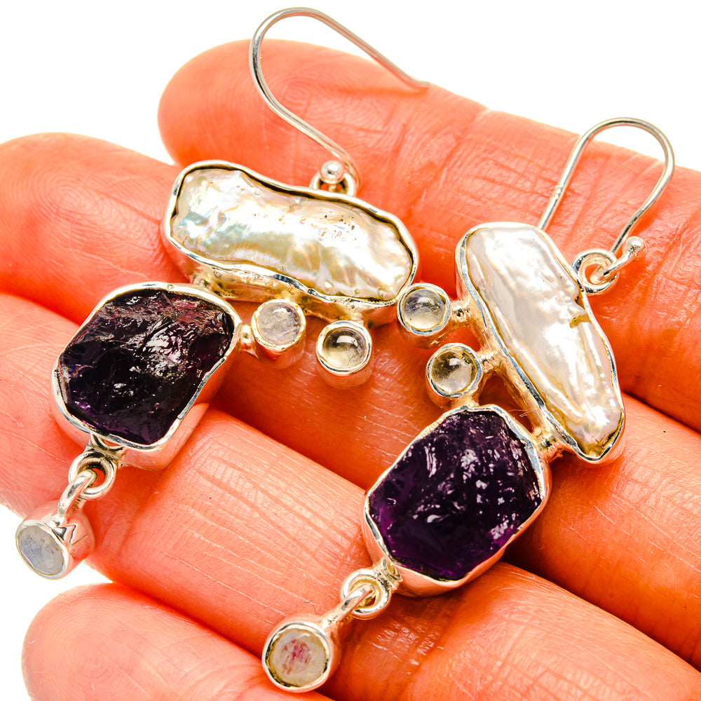 Mother Of Pearl Earrings handcrafted by Anasilvercos - EARR426028