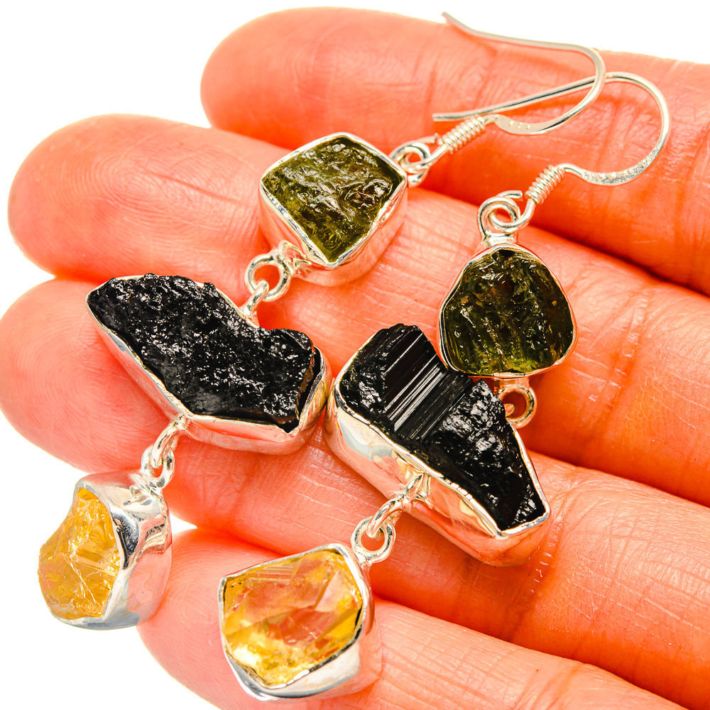 Tektite Earrings handcrafted by Anasilvercos - EARR426031