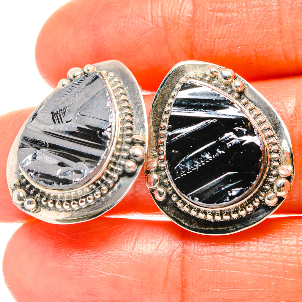Shungite Earrings handcrafted by Anasilvercos - EARR426042