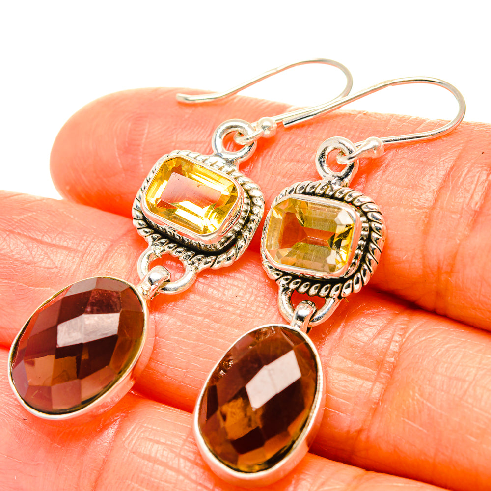 Smoky Quartz Earrings handcrafted by Anasilvercos - EARR426055