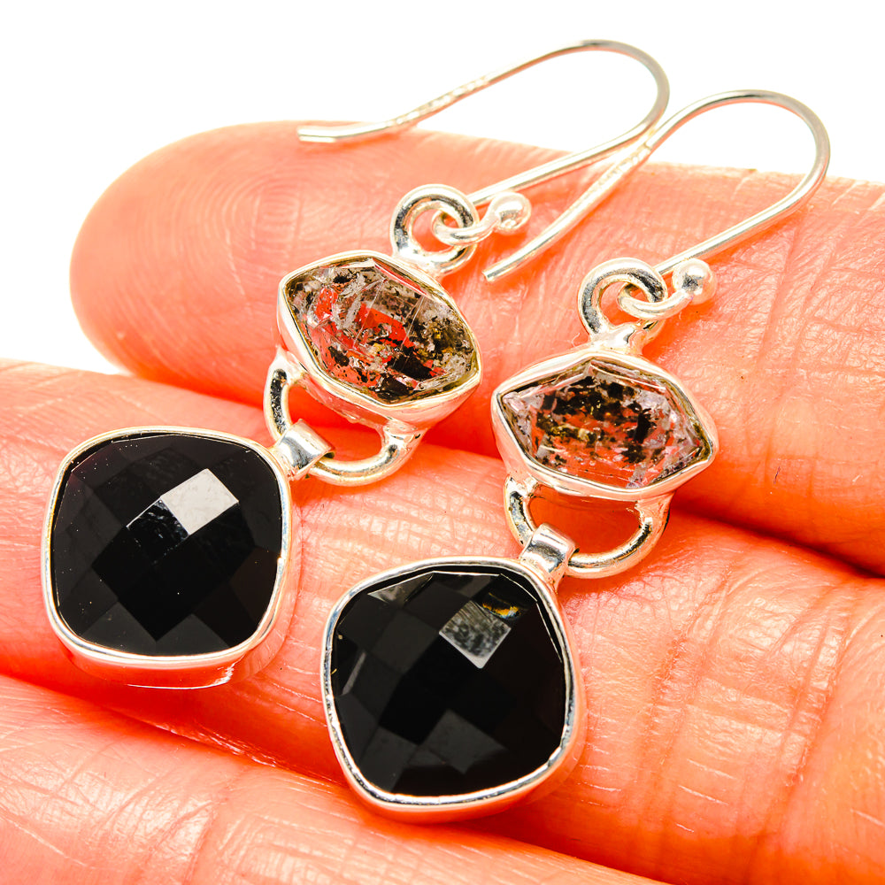 Black Onyx Earrings handcrafted by Anasilvercos - EARR426056