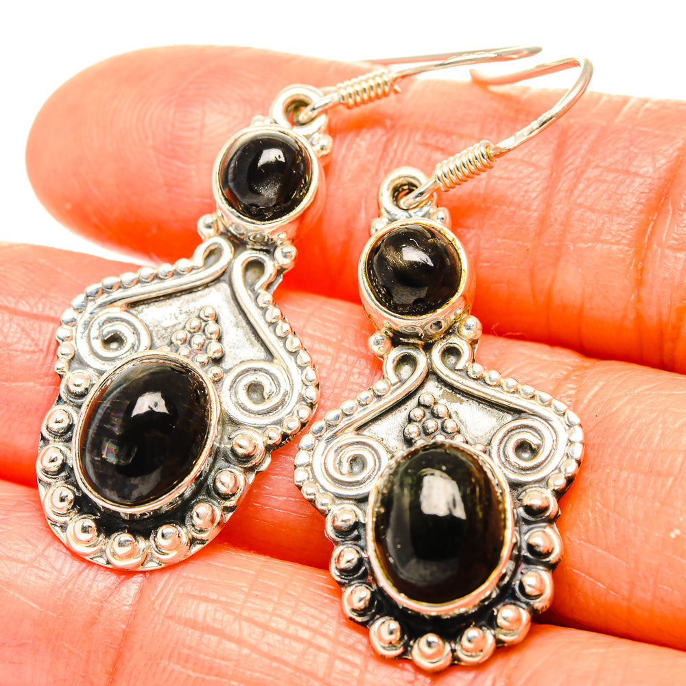 Star Diopside Earrings handcrafted by Anasilvercos - EARR426069