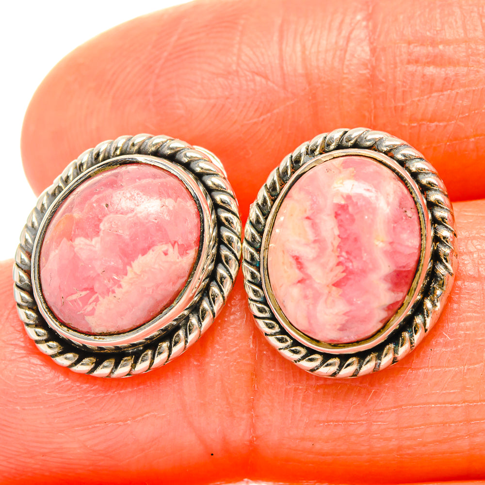 Rhodochrosite Earrings handcrafted by Anasilvercos - EARR426073