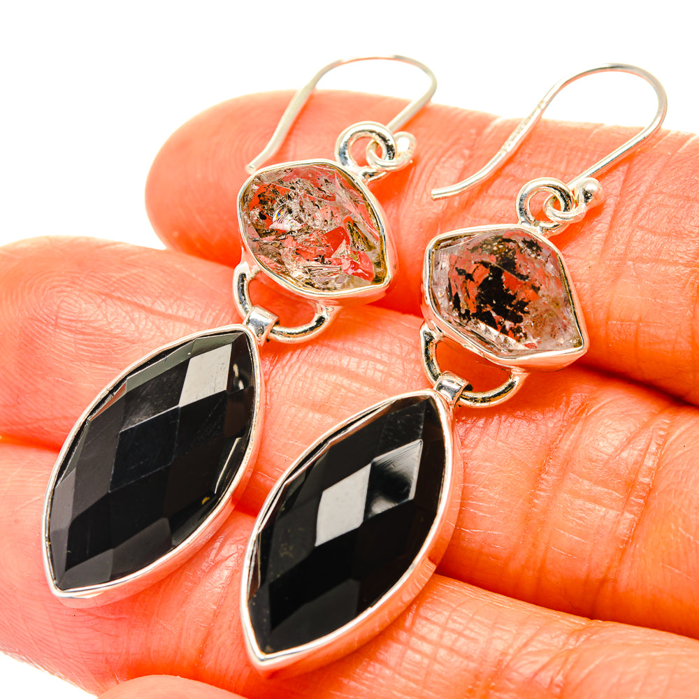 Black Onyx Earrings handcrafted by Anasilvercos - EARR426075