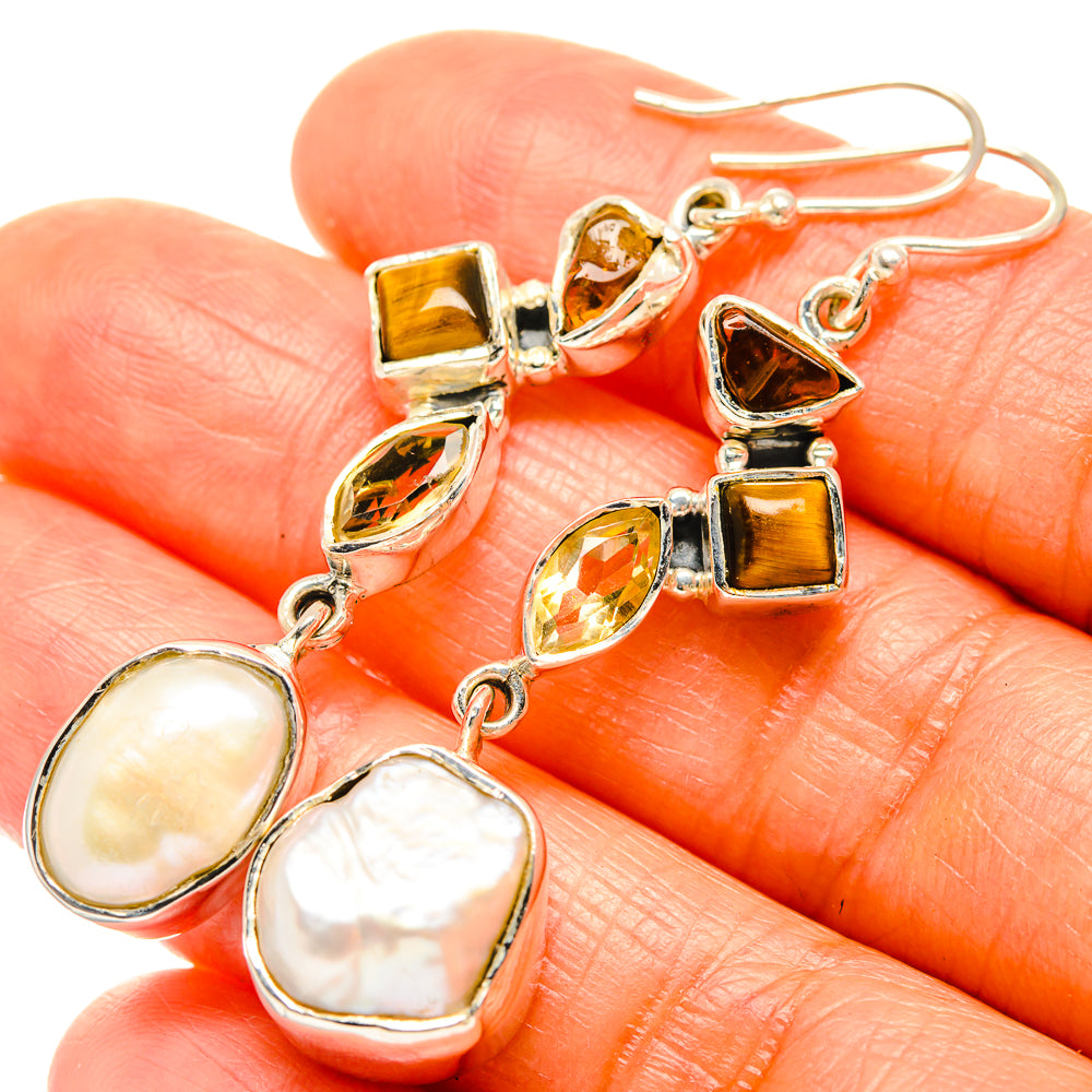 Mother Of Pearl Earrings handcrafted by Anasilvercos - EARR426078