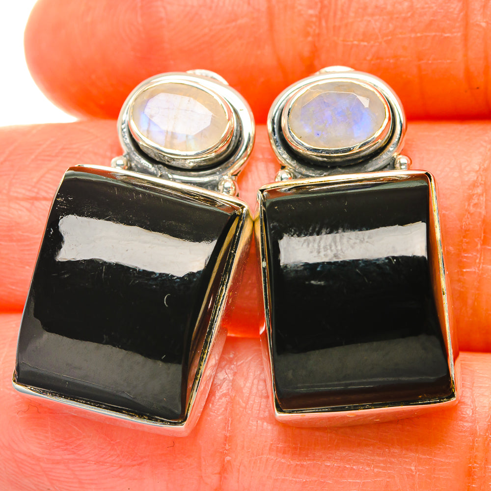 Black Onyx Earrings handcrafted by Anasilvercos - EARR426094