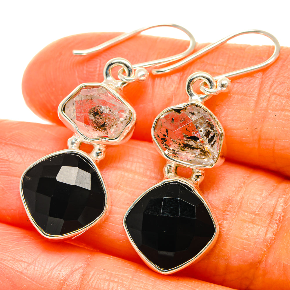 Black Onyx Earrings handcrafted by Anasilvercos - EARR426099