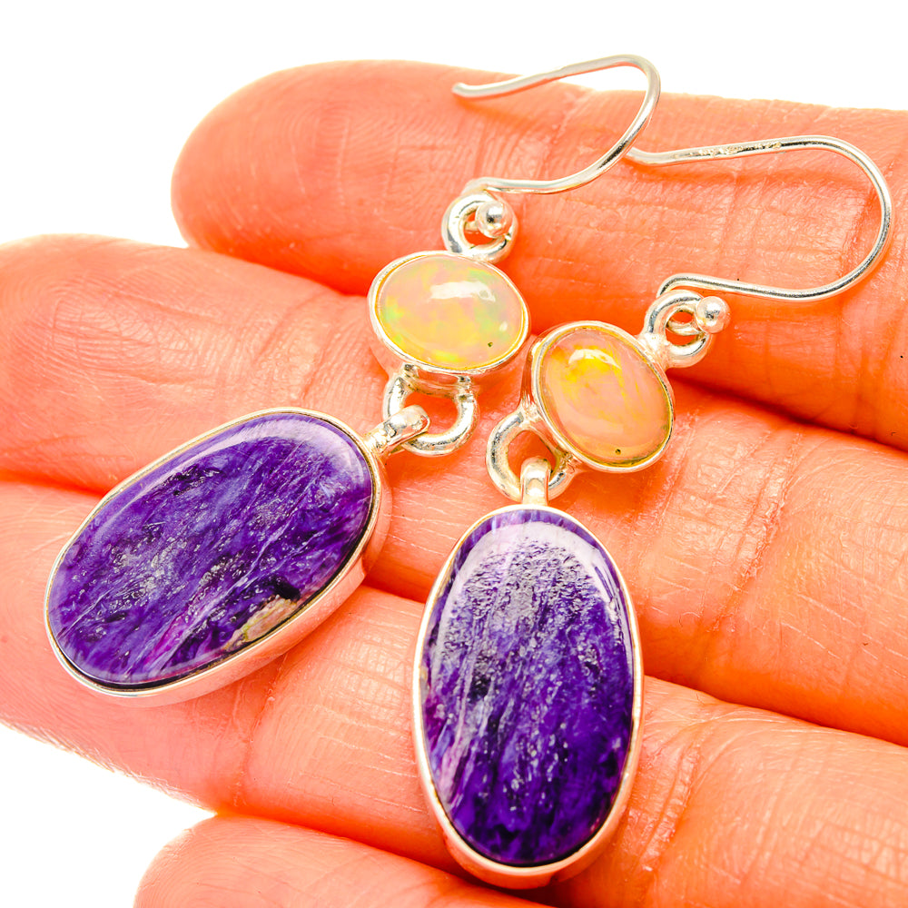 Charoite Earrings handcrafted by Anasilvercos - EARR426102