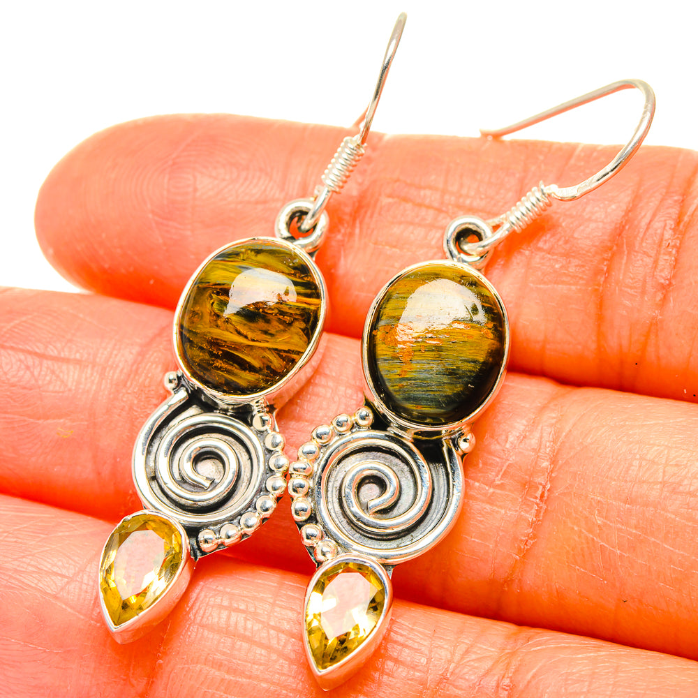 Pietersite Earrings handcrafted by Anasilvercos - EARR426107