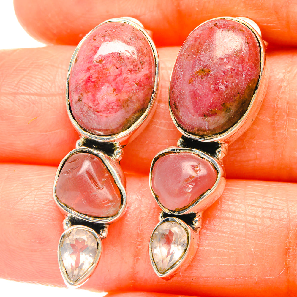 Thulite Earrings handcrafted by Anasilvercos - EARR426113