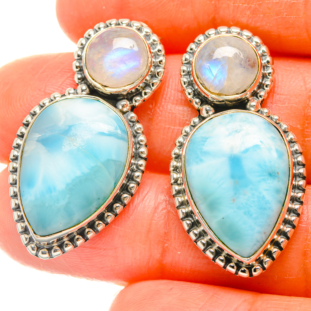 Larimar Earrings handcrafted by Anasilvercos - EARR426130