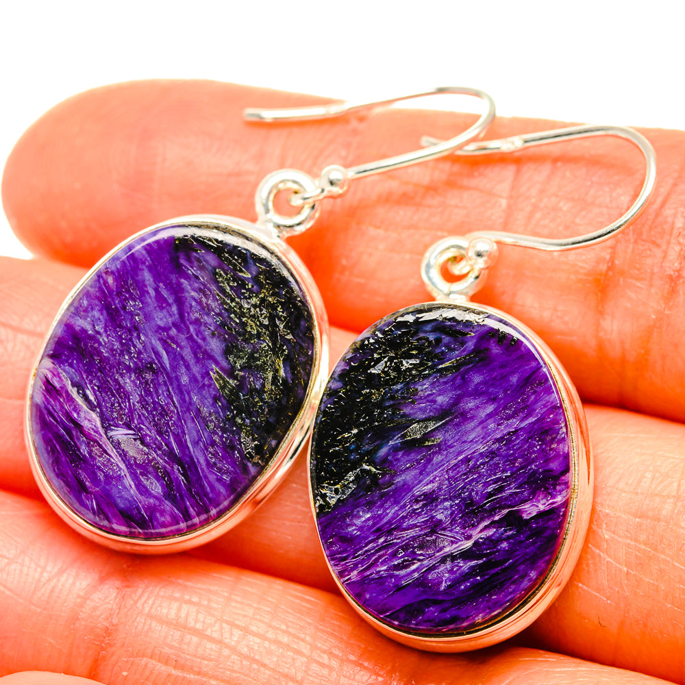 Charoite Earrings handcrafted by Anasilvercos - EARR426131
