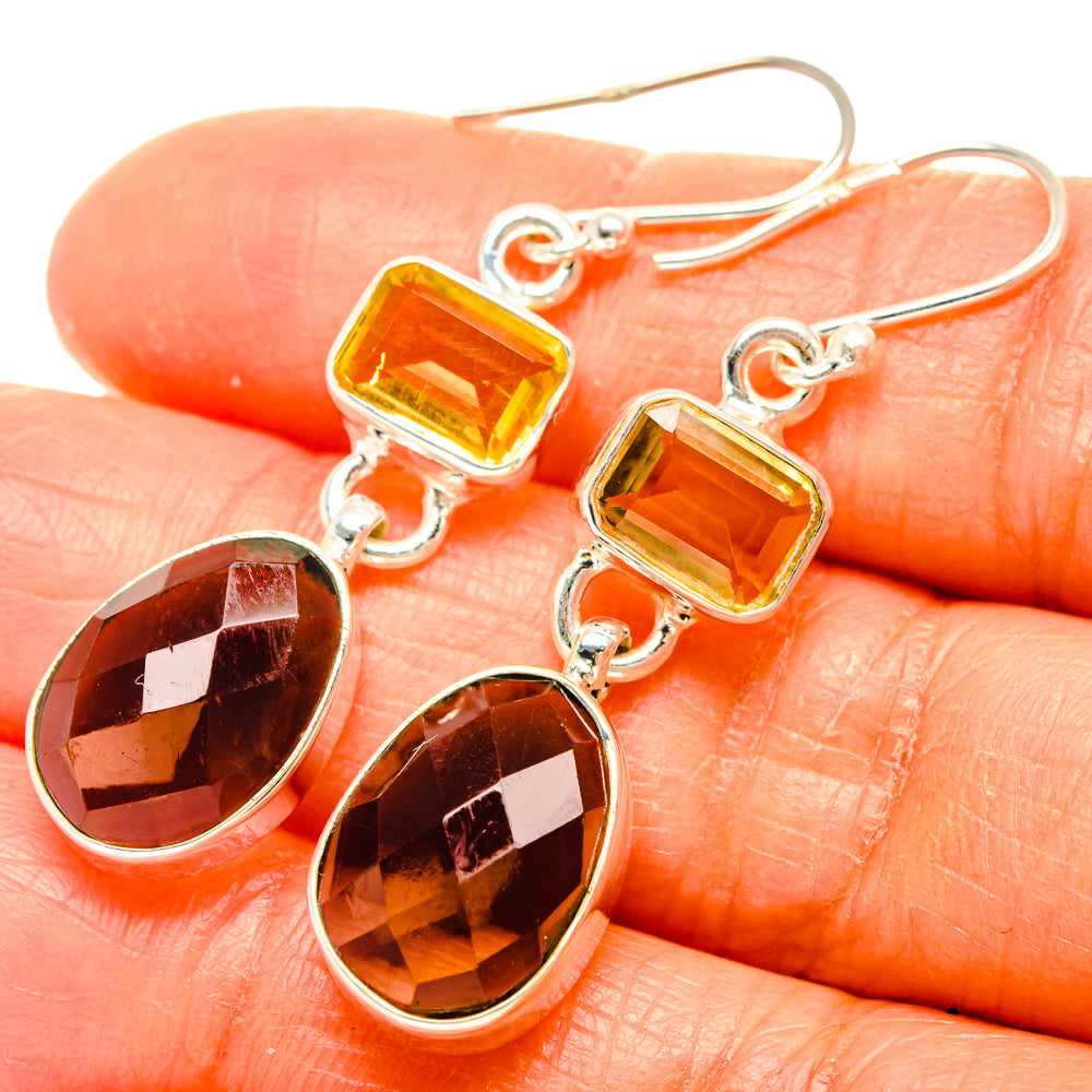 Smoky Quartz Earrings handcrafted by Anasilvercos - EARR426133