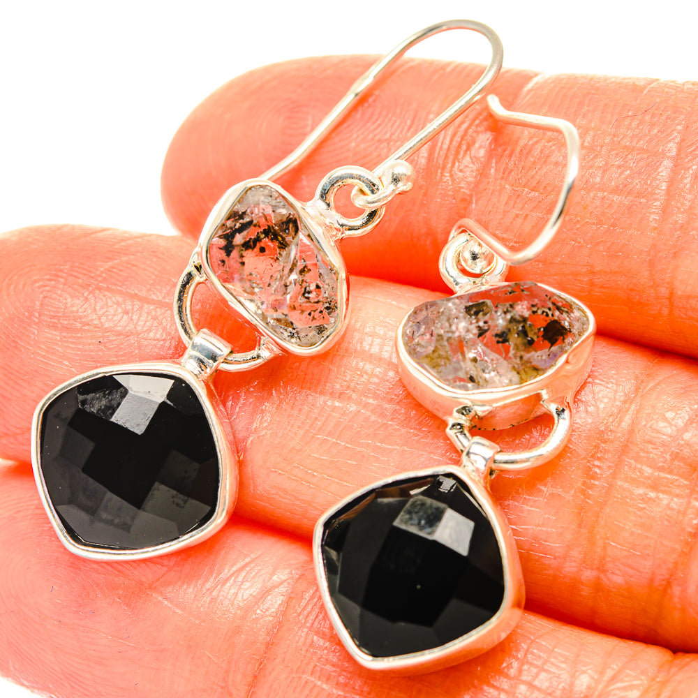 Black Onyx Earrings handcrafted by Anasilvercos - EARR426140
