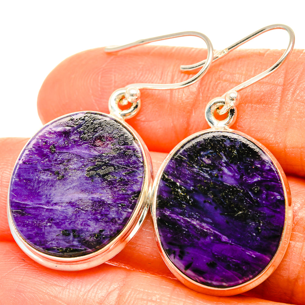 Charoite Earrings handcrafted by Anasilvercos - EARR426151