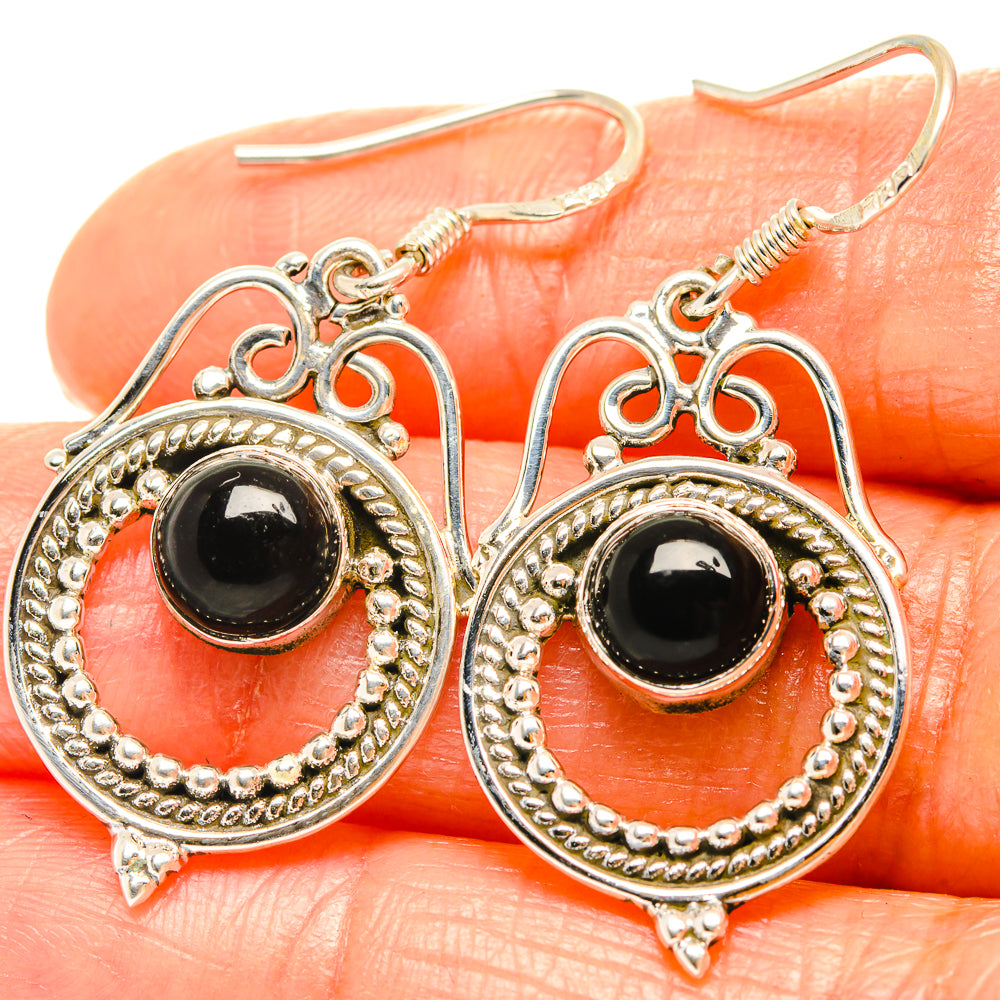 Black Onyx Earrings handcrafted by Anasilvercos - EARR426160