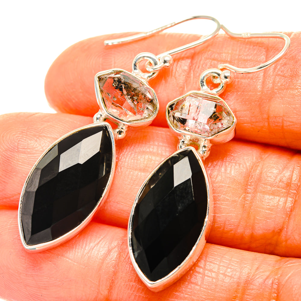 Black Onyx Earrings handcrafted by Anasilvercos - EARR426161