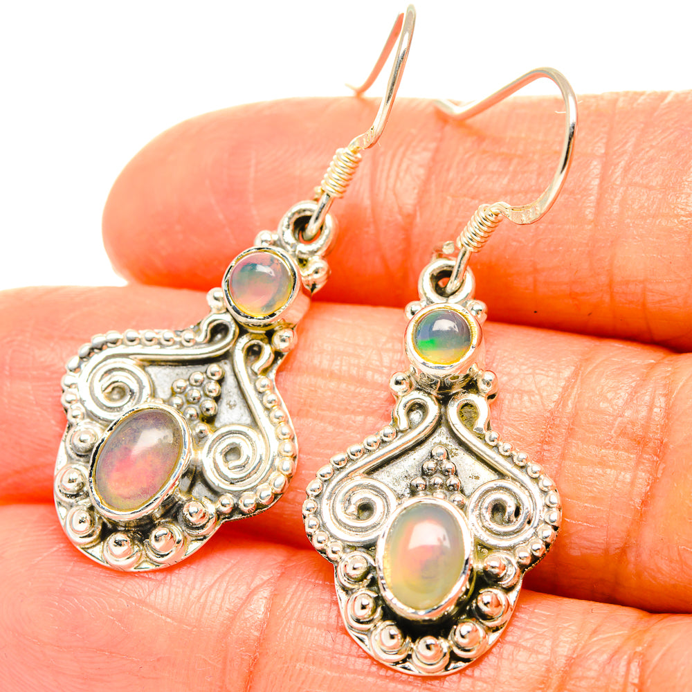 Ethiopian Opal Earrings handcrafted by Anasilvercos - EARR426162
